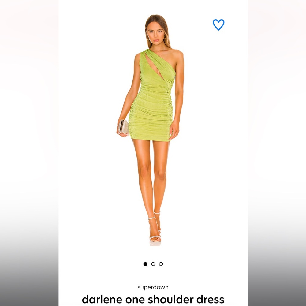 Superdown Darlene One Shoulder Dress - Green